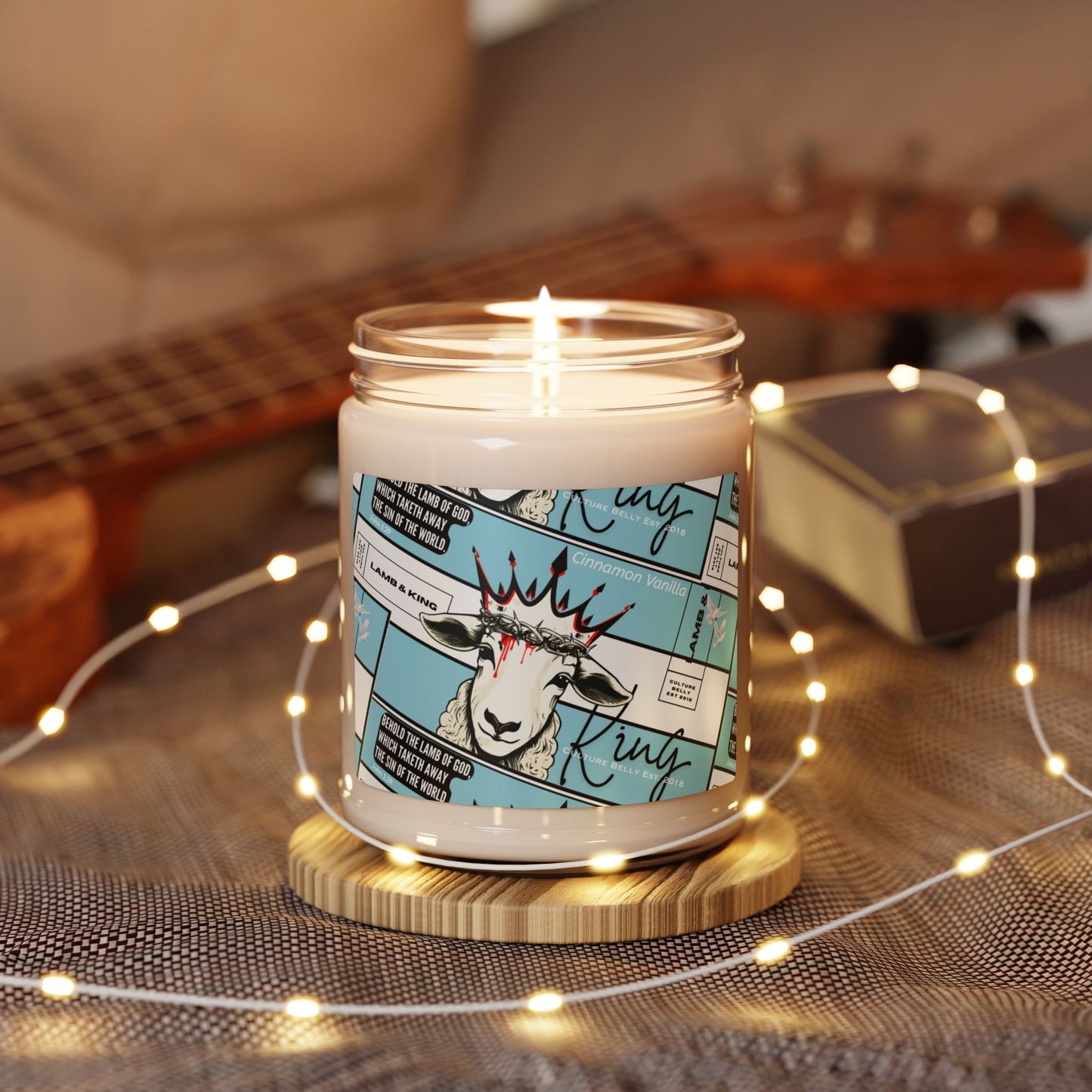 Vela perfumada Lamb & King: una fragancia de fe y realeza