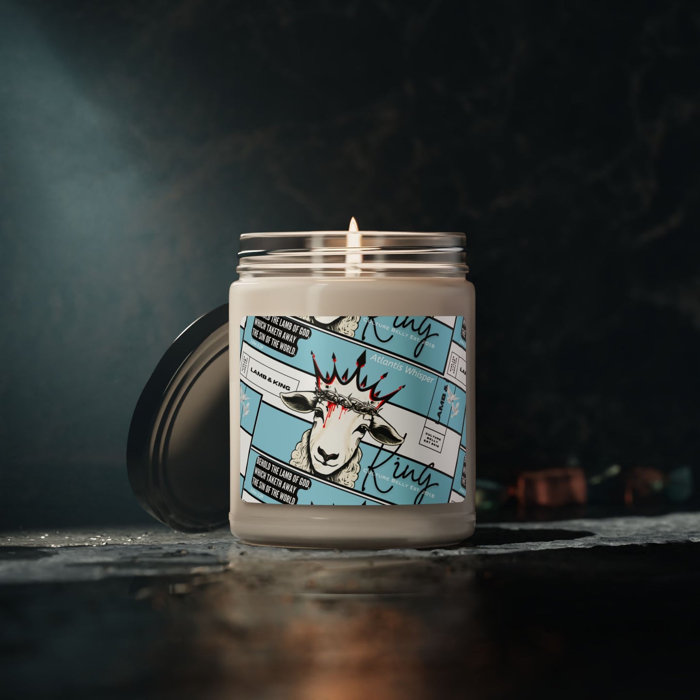 Vela perfumada Lamb & King: una fragancia de fe y realeza