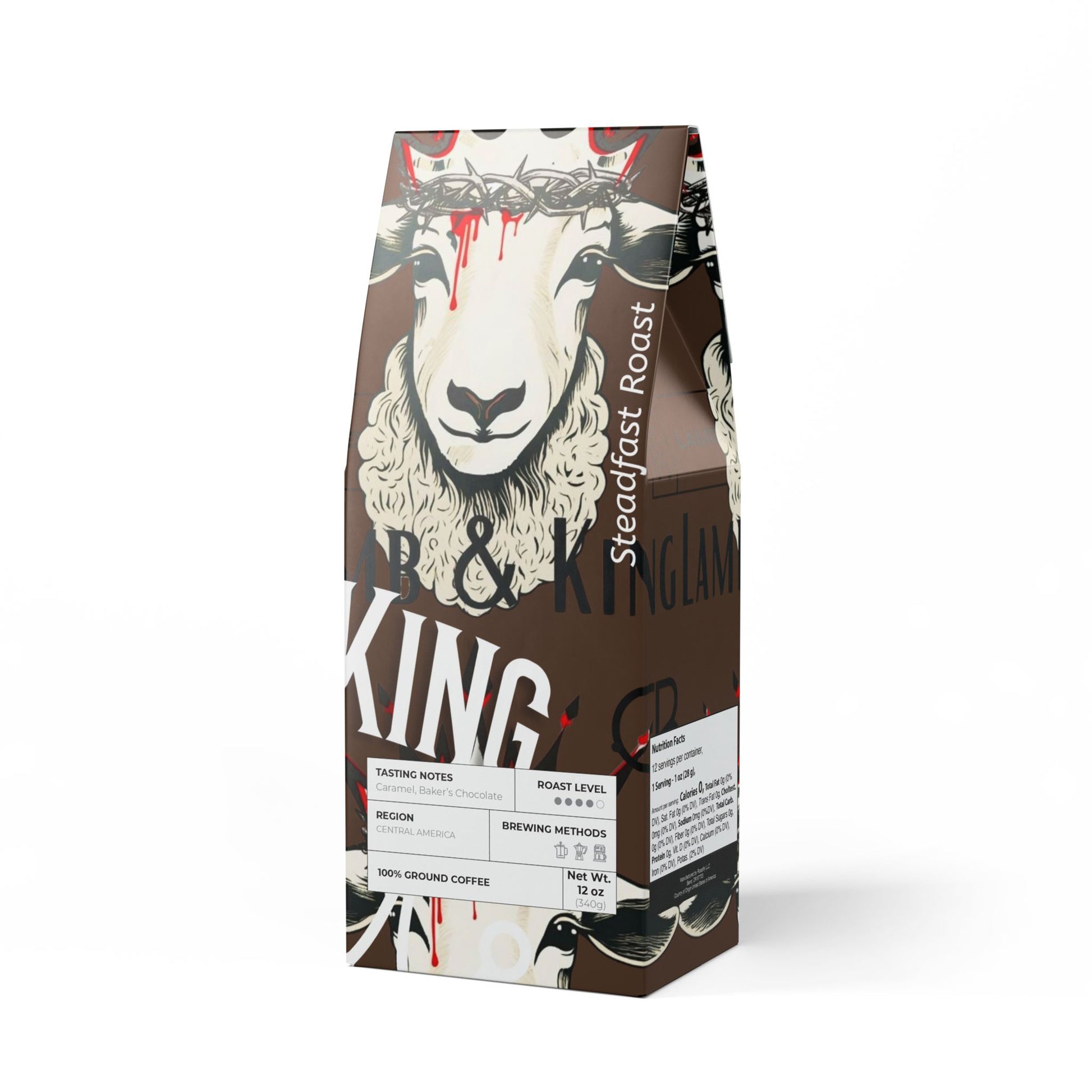 Steadfast Roast by Culture Belly – a bold and resilient coffee blend with deep caramel and baker’s chocolate notes. Perfect for those who hustle with faith and endurance. 100% ground coffee, ethically sourced.