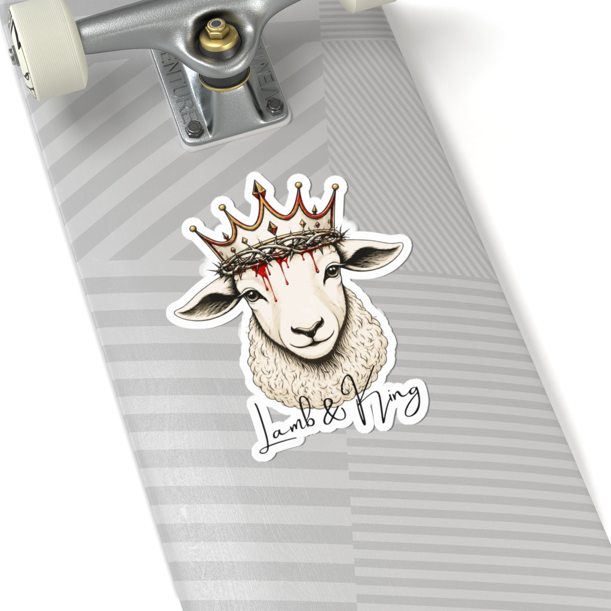 Lamb & King Christian Vinyl Sticker – alternate product view – Culture Belly