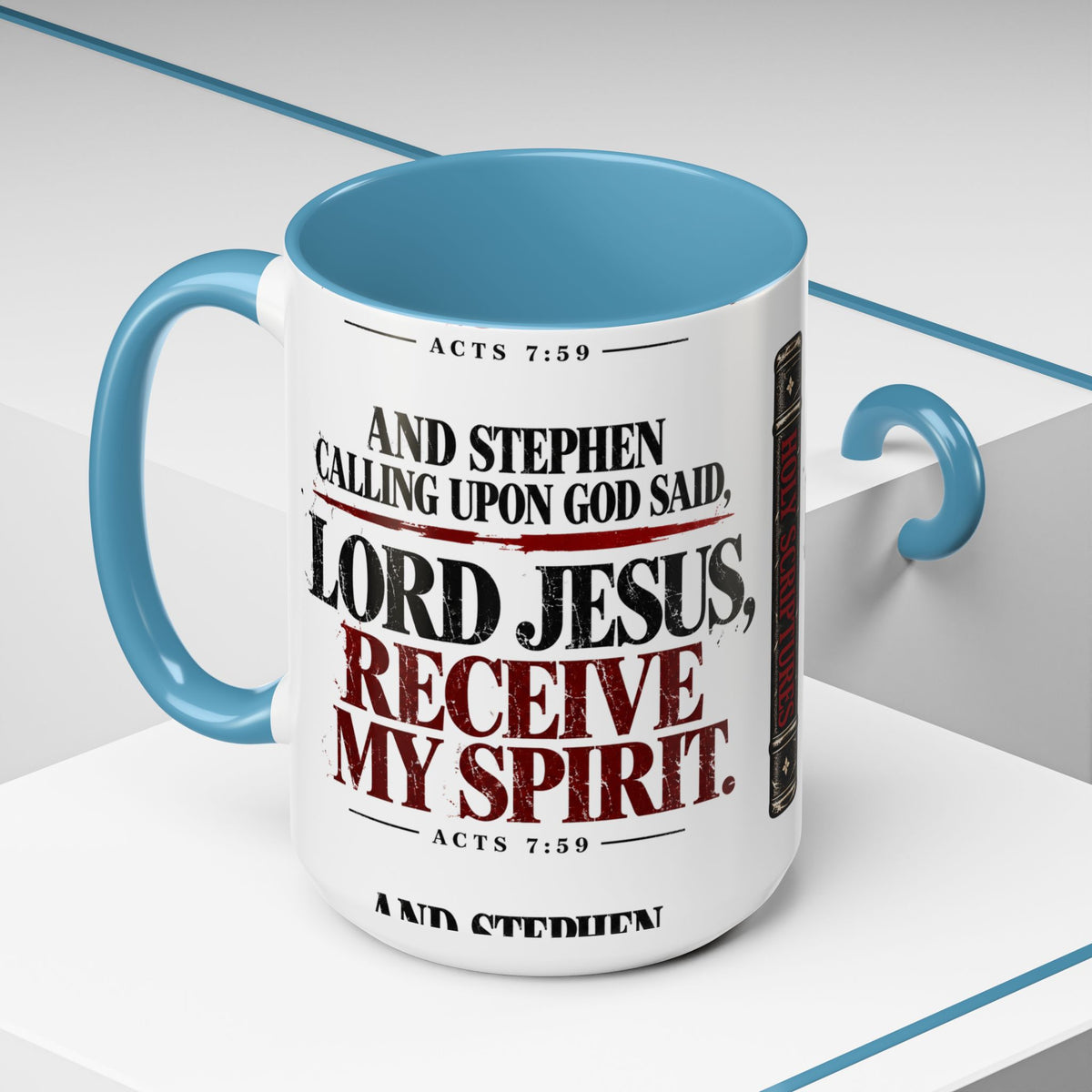 Lord Jesus, Receive My Spirit – Acts 7:59 Accent Coffee Mug