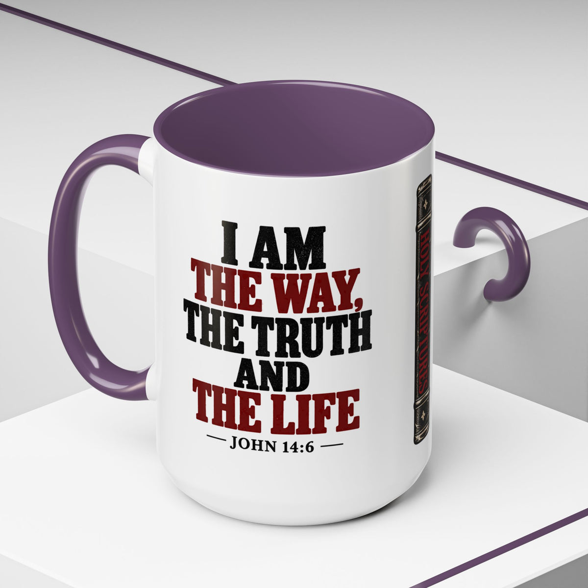 The Way, the Truth and the Life – John 14:6 Double-Sided Accent Coffee Mug
