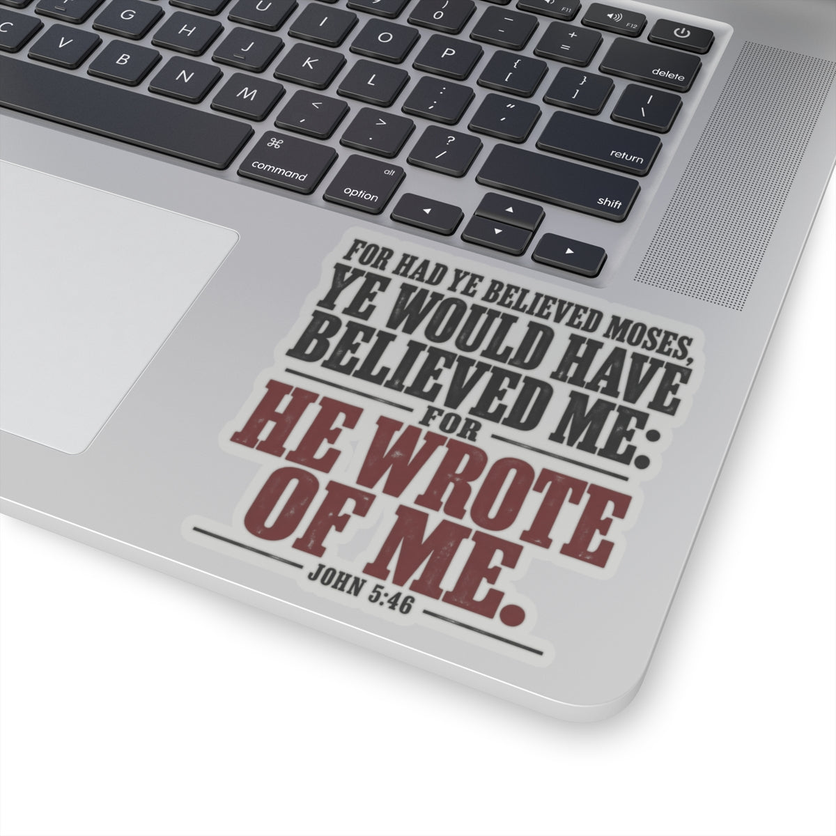 He Wrote of Me – John 5:46 Scripture Vinyl Sticker