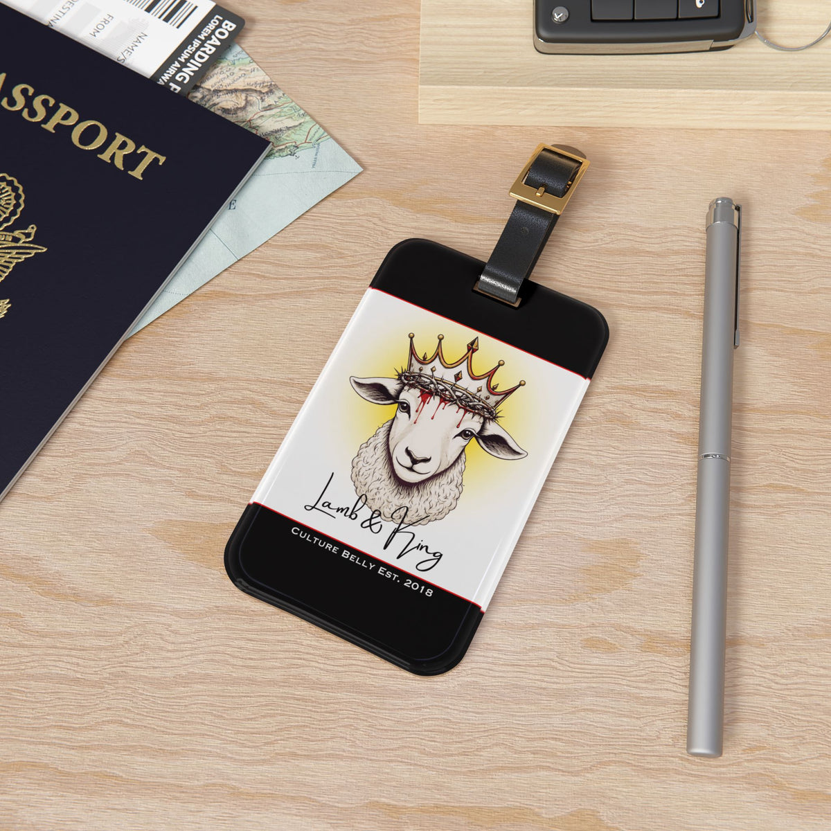 Lamb & King Christian Luggage Tag