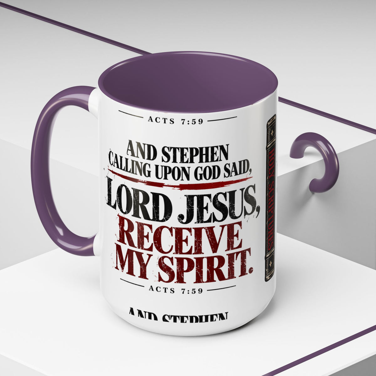 Lord Jesus, Receive My Spirit – Acts 7:59 Accent Coffee Mug