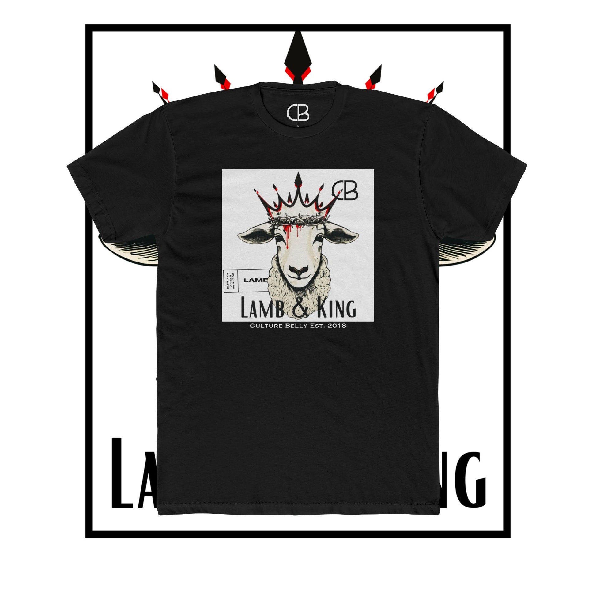 Always Faithful | Lamb & King T-shirt | Culture Belly Faithwear - black