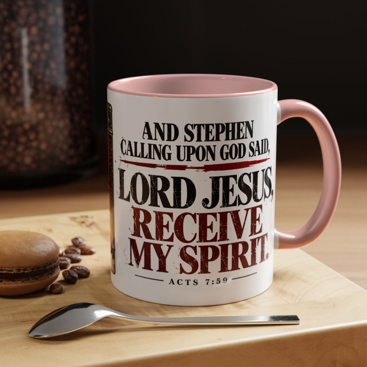 Lord Jesus, Receive My Spirit – Acts 7:59 Accent Coffee Mug