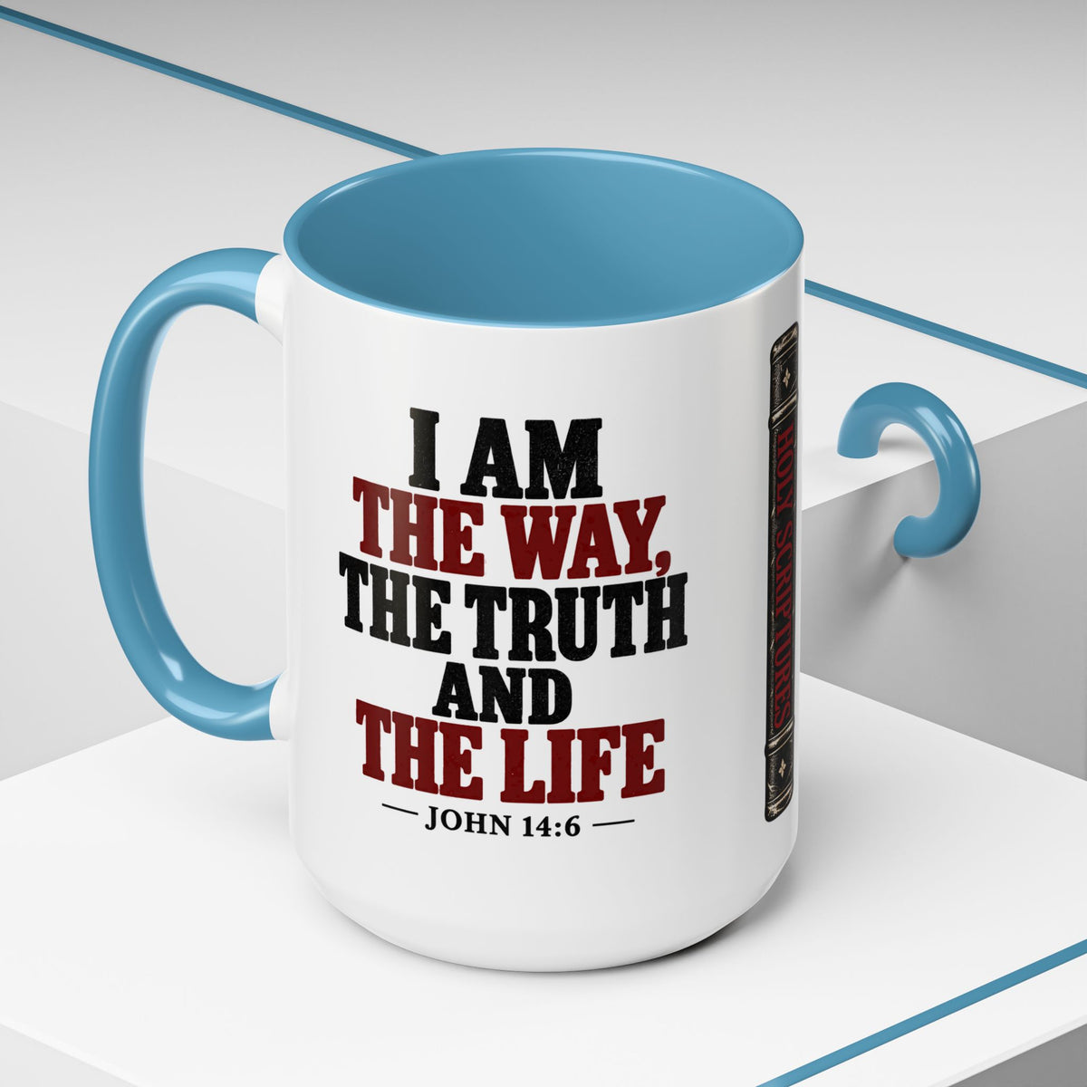 The Way, the Truth and the Life – John 14:6 Double-Sided Accent Coffee Mug