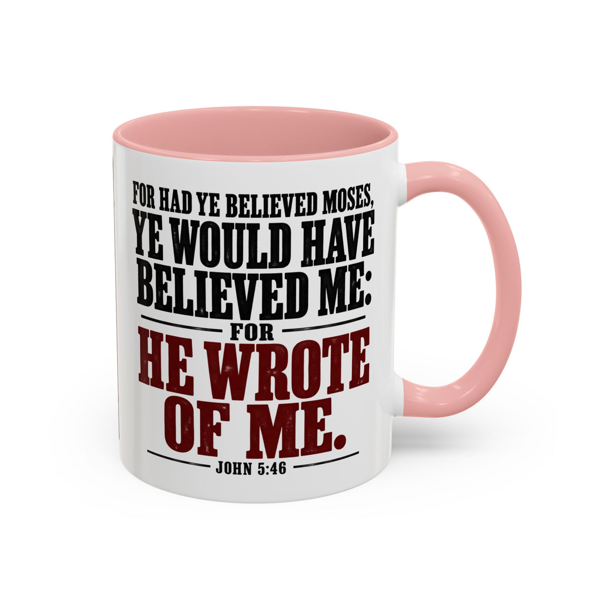 He Wrote of Me – John 5:46 Accent Coffee Mug