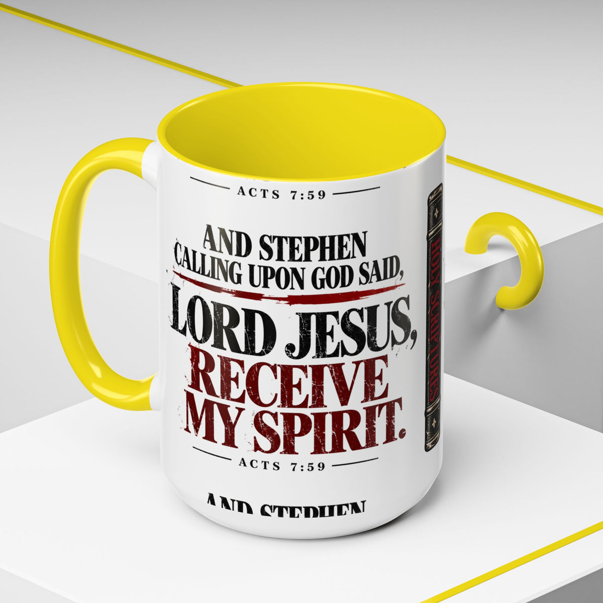 Lord Jesus, Receive My Spirit – Acts 7:59 Accent Coffee Mug
